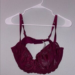 Bras N Things Elegant Lace Burgundy Bra